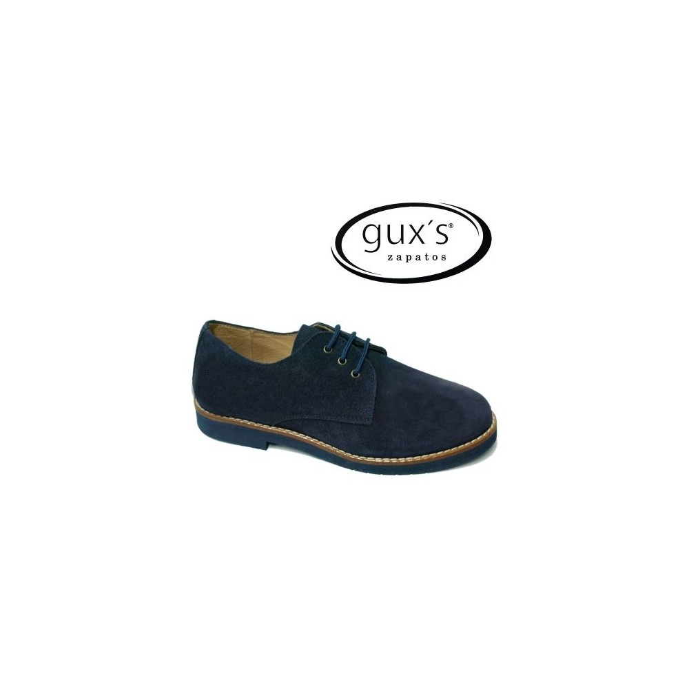 Zapatos serraje color Azul Marino. Gux´s